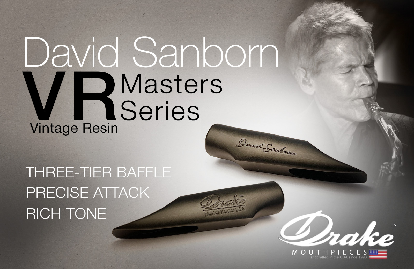 Drake Saxophone Mouthpiece David Sanborn Masters Series VR Model