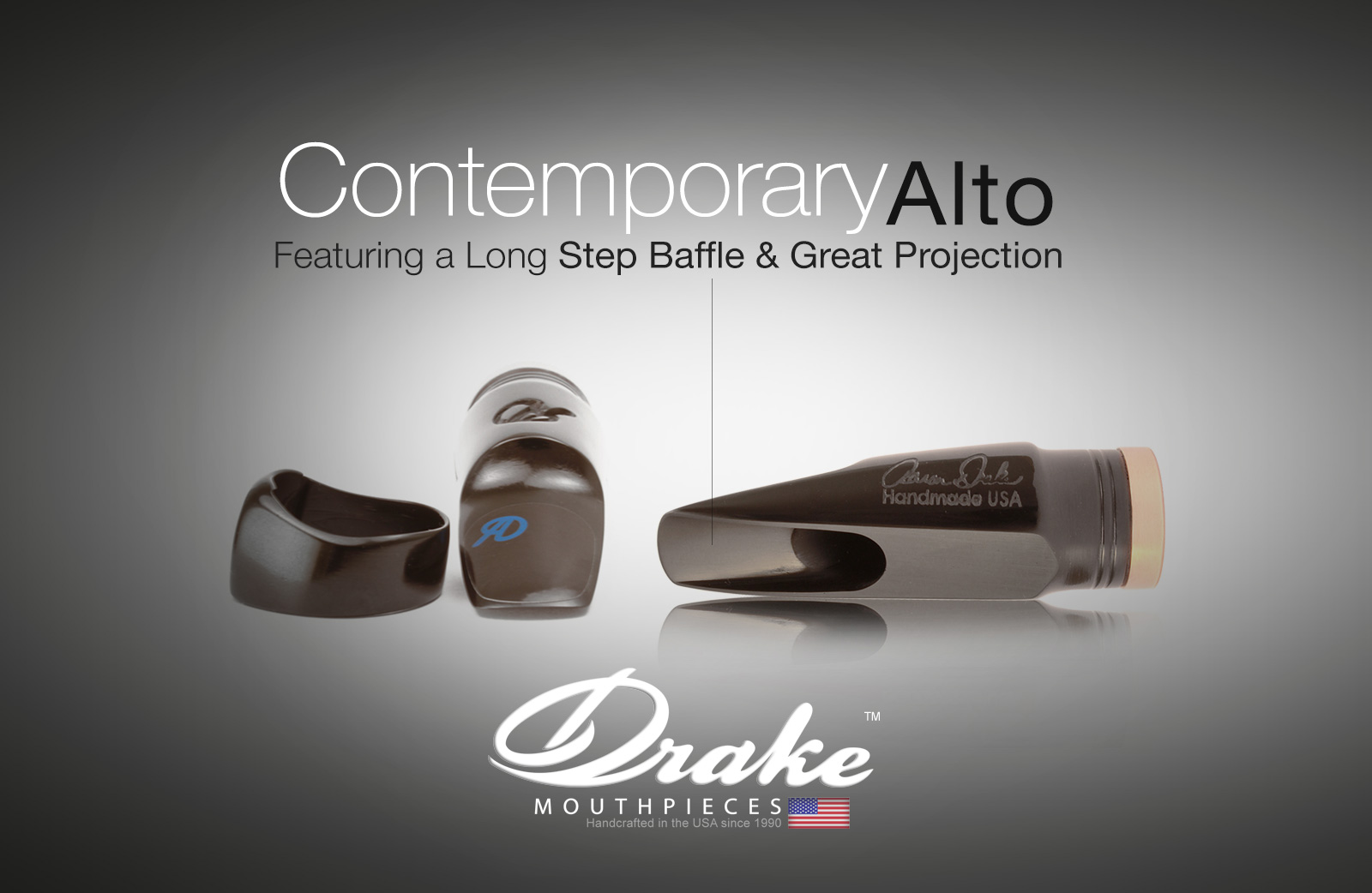 Drake Saxophone Mouthpieces Contemporary Alto model layout