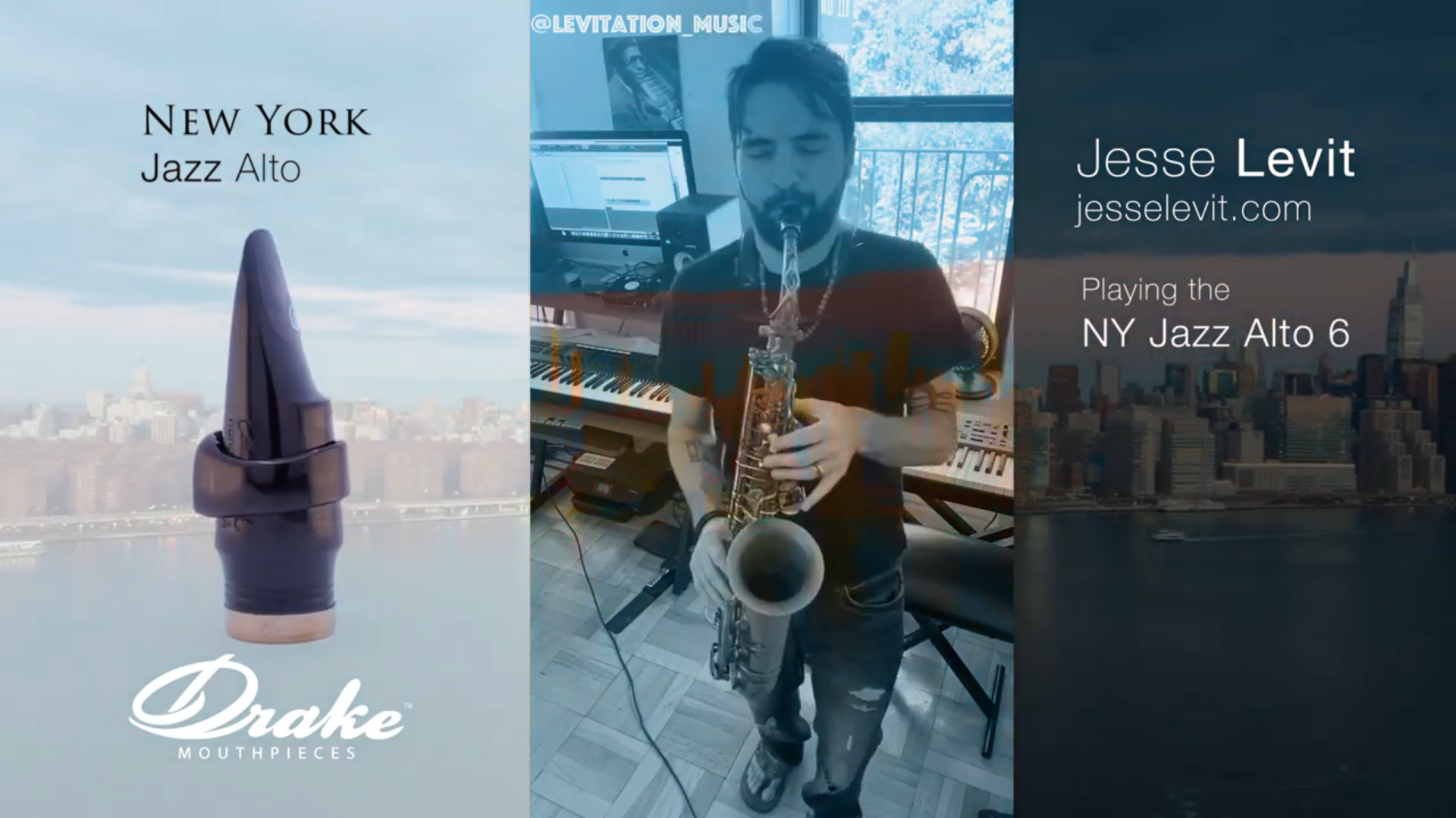 Drake Mouthpieces New York Jazz Alto Saxophone Mouthpiece Model Jesse Levit